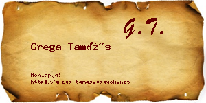 Grega Tamás névjegykártya